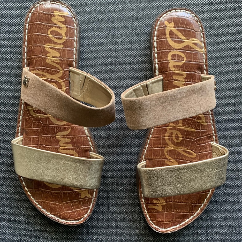Gala Sandal, Sam Edelman, tan/gold/beige, 7.5, used